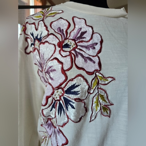 Anthropologie Appliqué Sweatshirt, MED - Picture 6 of 8